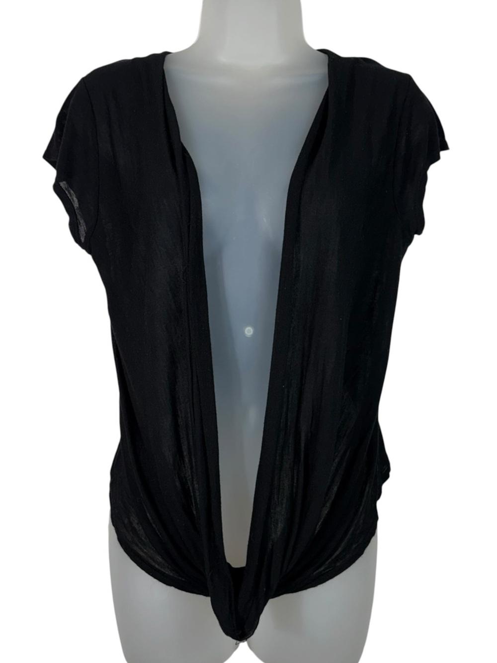 Discreet USA Made Vintage Y2K Scoop Neck Vest Blouse Top Rayon Clubbing Medium M